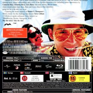 Bluray - Fear and Loathing in Las Vegas back cover