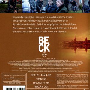 Bluray - Beck # 28 - Familjen back cover