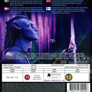 Bluray - Avatar (3D) back cover