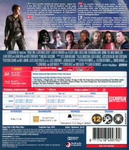Bluray - Rogue One: A Star Wars Story (3D) back cover