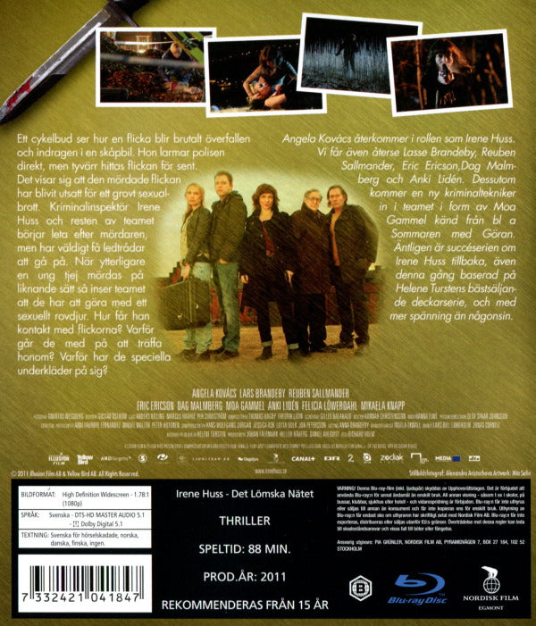 Bluray - Irene Huss # 08 : Det lömska nätet back cover