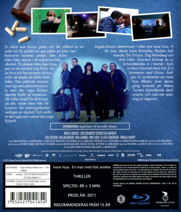 Bluray - Irene Huss # 09 : En man med litet ansikte back cover