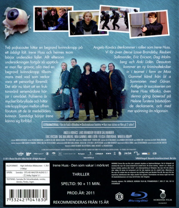 Bluray - Irene Huss # 07 : Den som vakar i mörkret back cover
