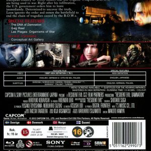 Bluray - Resident Evil: Damnation back cover