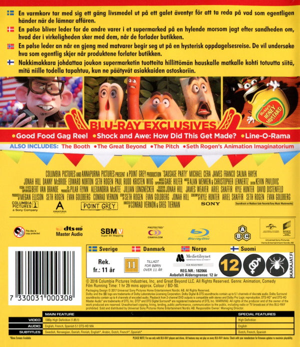 Bluray - Sausage Party back cover