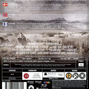 Bluray - El Dorado (John Wayne) (1966) back cover