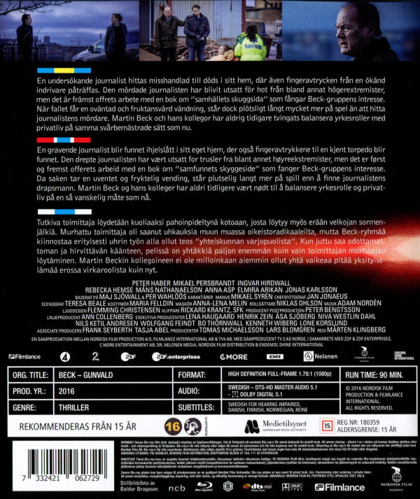 Bluray - Beck # 31 - Gunvald back cover