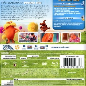 Bluray - Lorax back cover