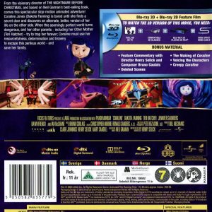 Bluray - Coraline (3D) back cover