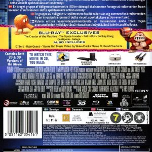 Bluray - Pixels (3D) back cover