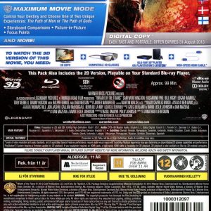Bluray - Wrath of the Titans (3D) back cover