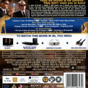 Bluray - Men in Black 3 (3D) back cover