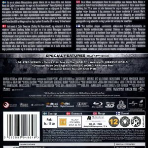 Bluray - Jurassic World (3D) back cover