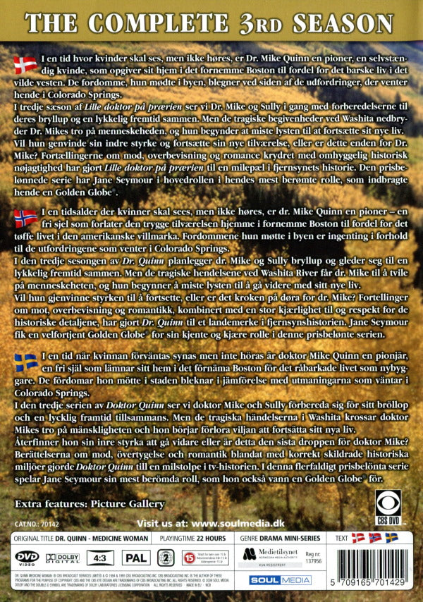 DVD - Dr. Quinn: Medicine Woman - Säsong 3 back cover