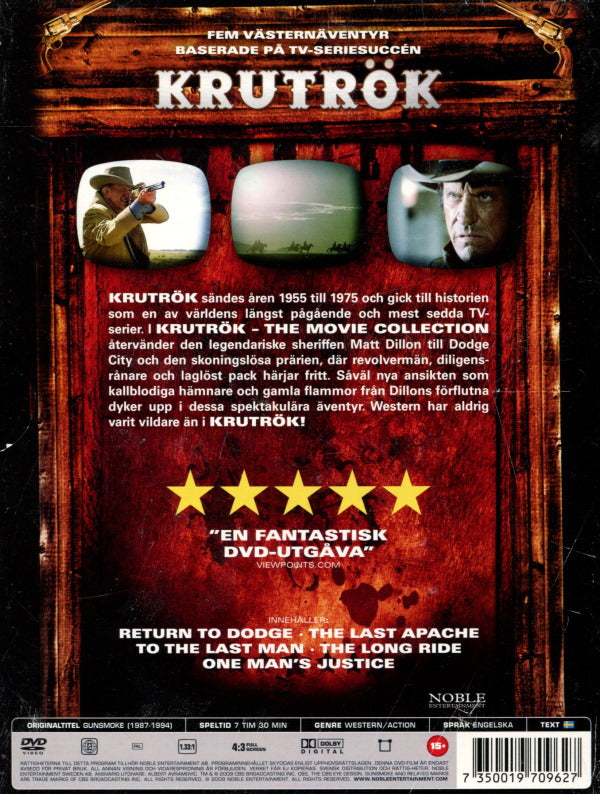 DVD - Krutrök (Gunsmoke) Movie Collection (5-disc) back cover