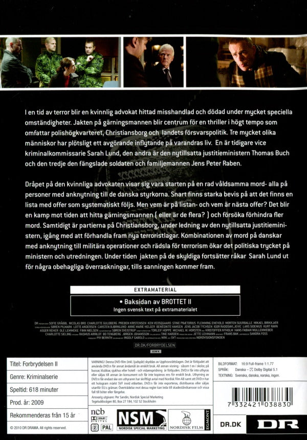 DVD - Brottet: Säsong 2 back cover