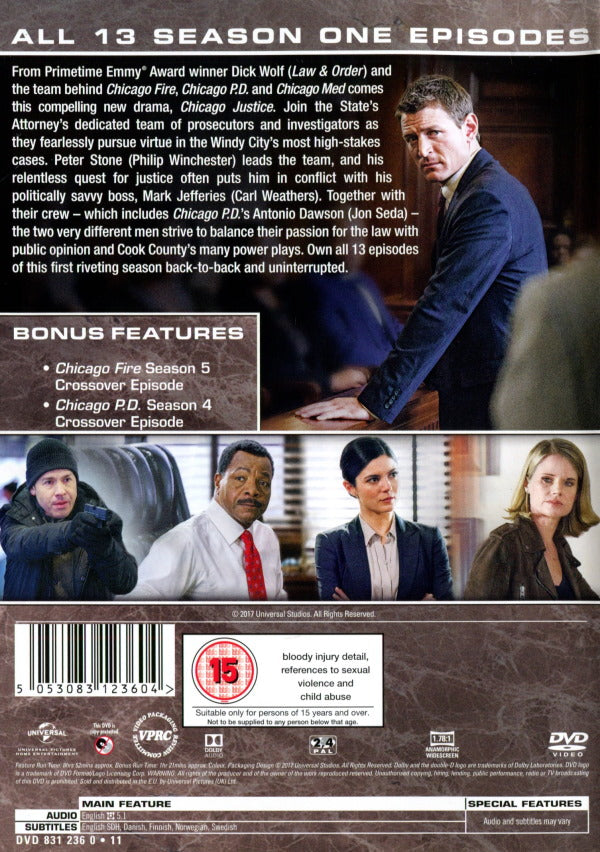 DVD - Chicago Justice - Säsong 1 back cover