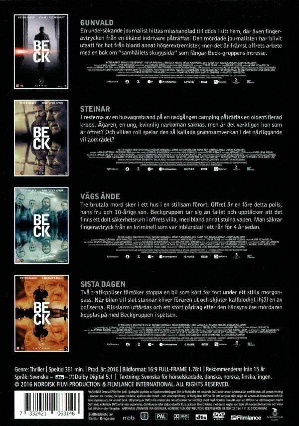 DVD - Beck Box - Film 31-34 back cover