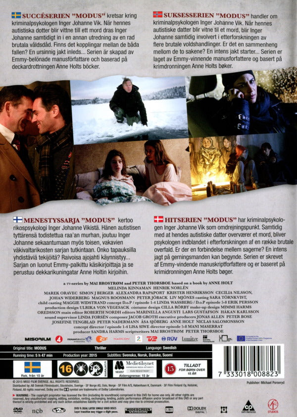 DVD - Modus - Säsong 1 back cover