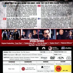 DVD - Criminal Minds : Säsong 5 back cover