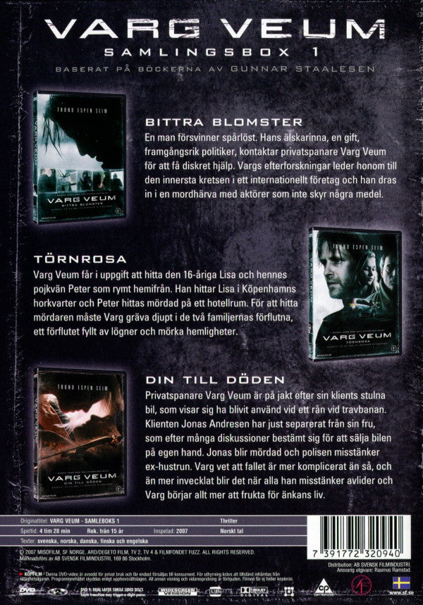 DVD - Varg Veum - Samlingsbox 1 baksida