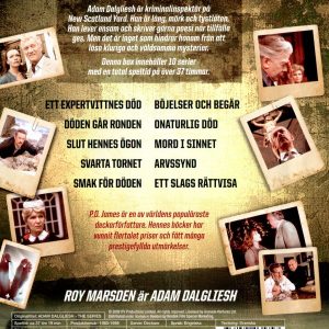 DVD - Ett uppdrag för Adam Dalgliesh - Hela serien (16-disc) baksida