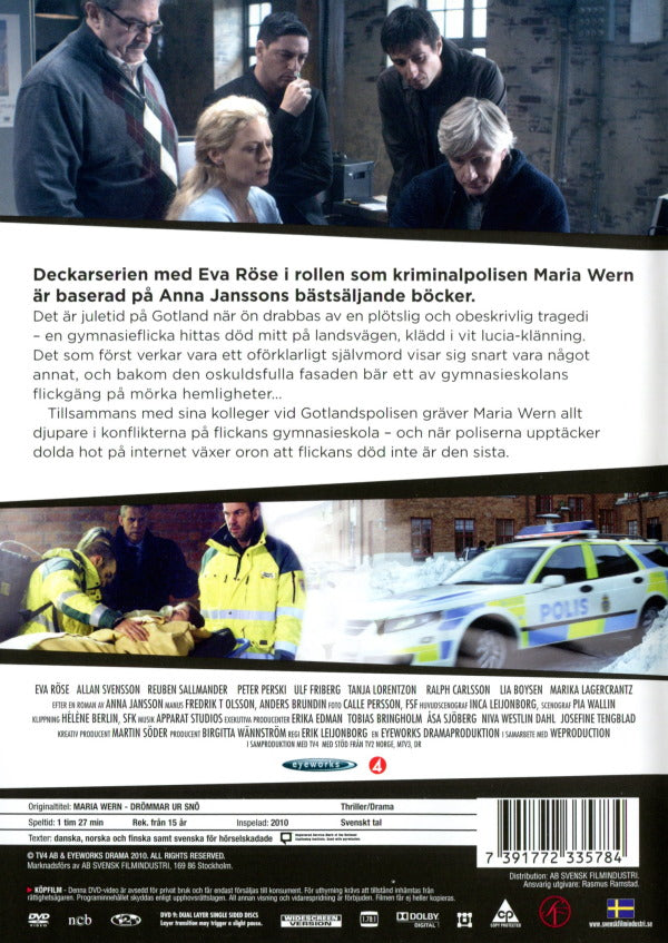 DVD - Maria Wern # 03 - Drömmar ur snö back cover
