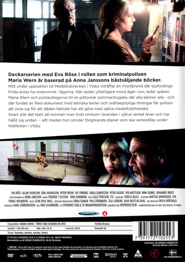 DVD - Maria Wern # 9 - Först när givaren är död back cover
