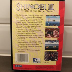 Sega Genesis (Mega Drive) - Shinobi III: Return of the Ninja Master (Komplett) (USA) back cover