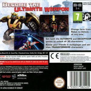 Nintendo DS - Transformers: War for Cybertron - Autobots back cover