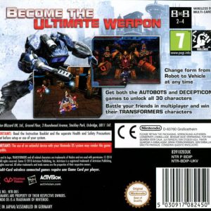 Nintendo DS - Transformers: War for Cybertron - Decepticons back cover