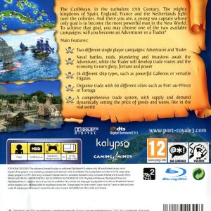 Playstation 3 - Port Royale 3: Pirates & Merchants back cover