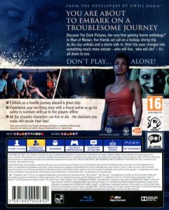 Playstation 4 - Dark Pictures Anthology: Man Of Medan back cover