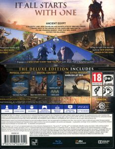 Playstation 4 - Assassin's Creed: Origins - Deluxe Edition back cover