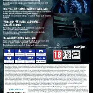 Playstation 4 - Until Dawn back cover