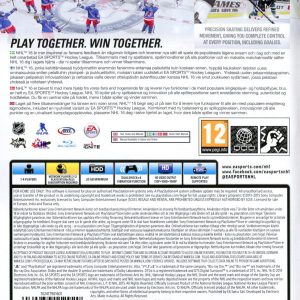 Playstation 4 - NHL 16 back cover