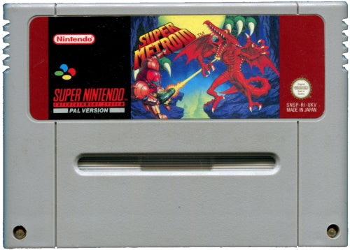 images Super Nintendo - Super Metroid (UKV) game cart