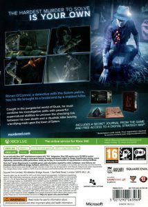 XBOX 360 - Murdered: Soul Suspect - Limited Edition back cover