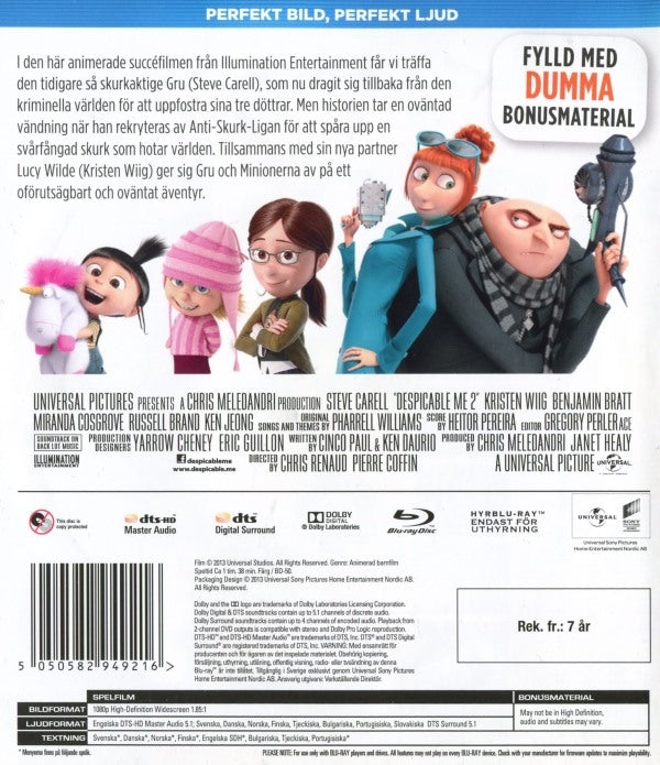 Bluray - Dumma Mej 2 back cover