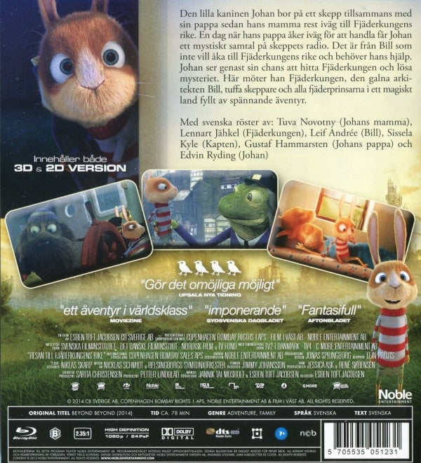 Bluray - Resan till Fjäderkungens rike (3D) back cover