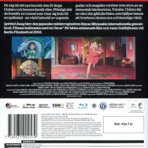 Bluray - Spirited Away (Hayao Miyazaki) (Svensk utgåva) back cover