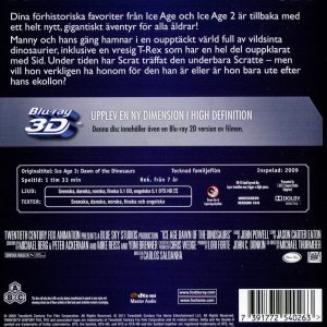 Bluray - Ice Age 3: Det våras för Dinosaurierna (3D) back cover