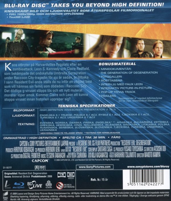 Bluray - Resident Evil : Degeneration