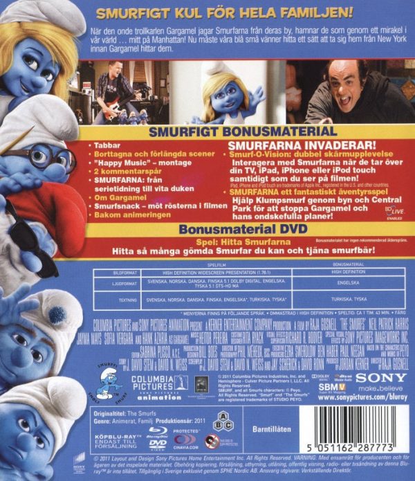 Bluray/DVD - Smurfarna (Blu-ray + DVD)