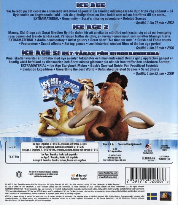 Bluray - Ice Age 1, 2 & 3 (3-disc)