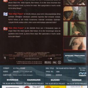 DVD - Blair Witch Project back cover
