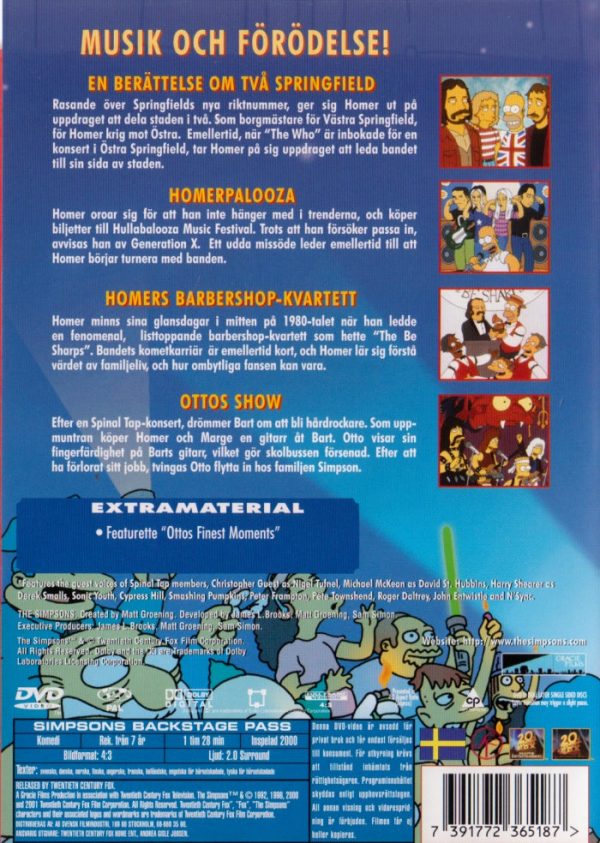 DVD - Simpsons : Backstage Pass
