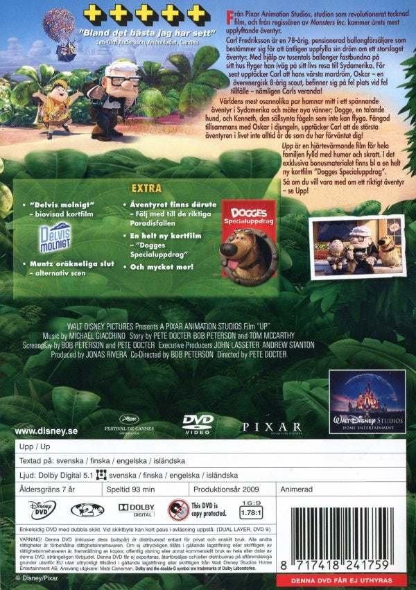 DVD - Disney Pixar Upp back cover