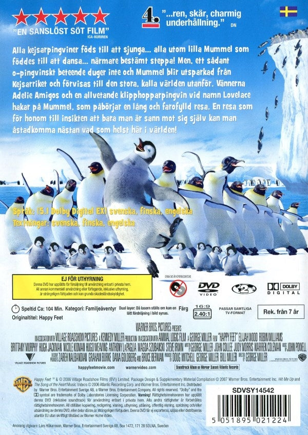 DVD - Happy Feet back cover
