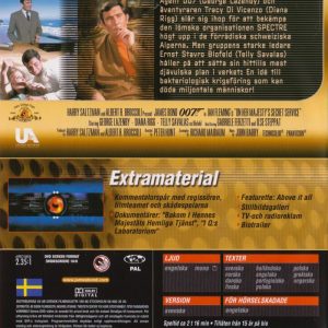 DVD - I hennes majestäts hemliga tjänst (On Her Majesty's Secret Service) (1969)